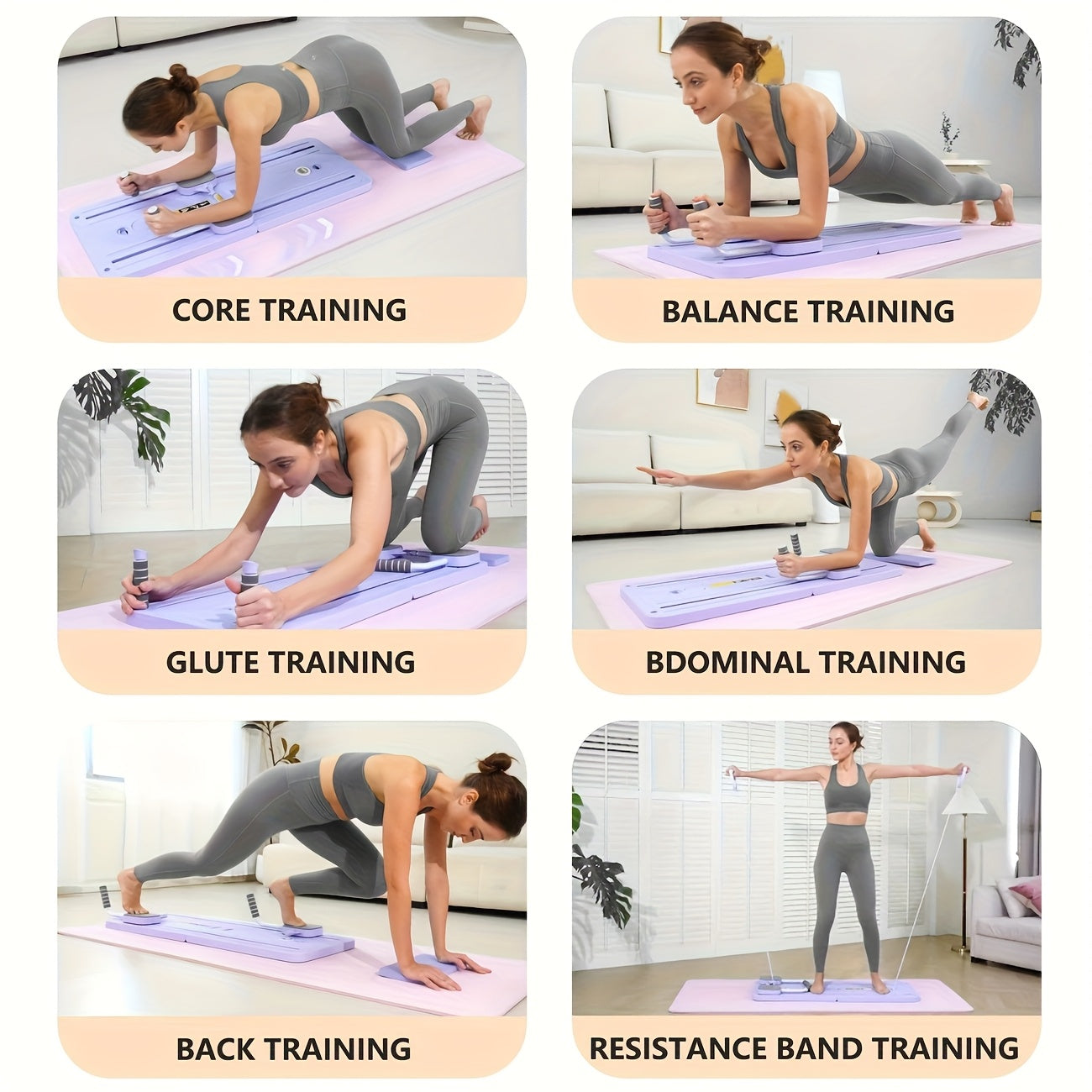 MuscleForge 5-in-1 Foldable Pilates Board