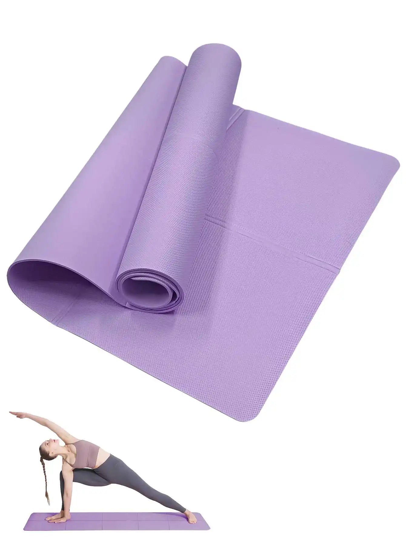 MuscleForge Non-Slip Yoga Mat- Extra Thick Pilates & Fitness Exercise Pad for Home Workouts