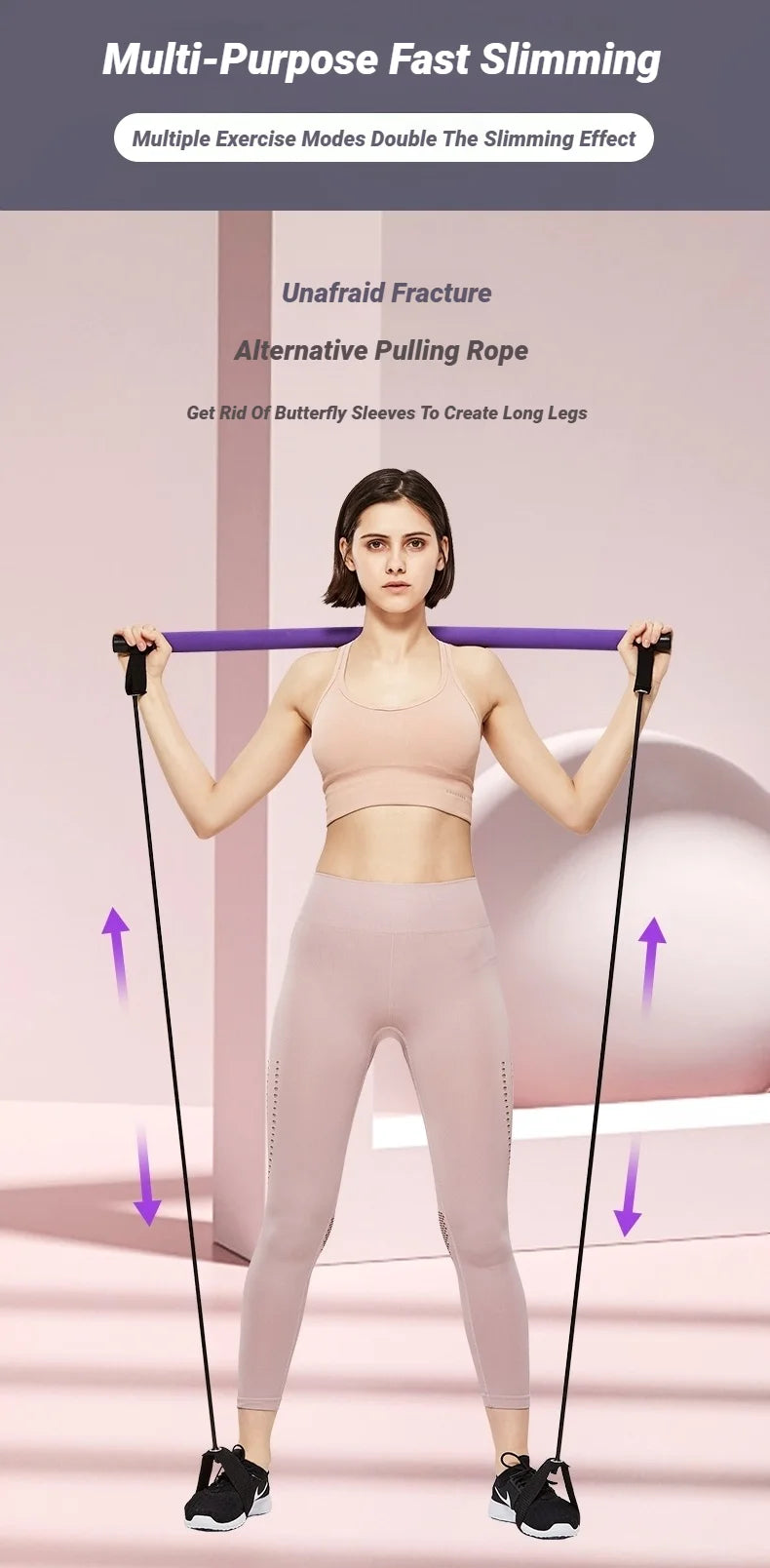 MuscleForge Resistance Band Stick for Full-Body Workouts
