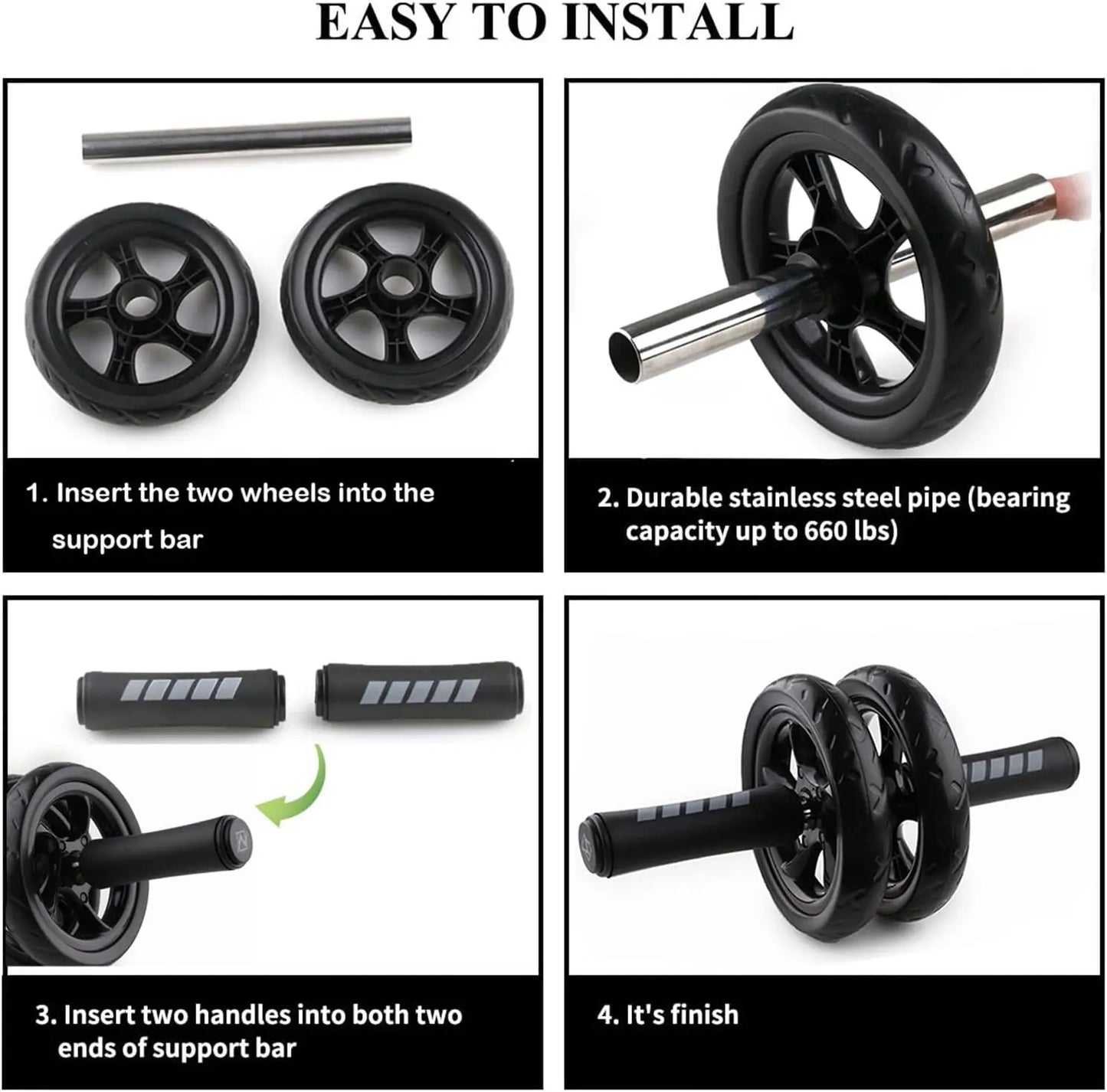 AB Roller Wheel-Abdominal Training Equipment for Gym Workouts