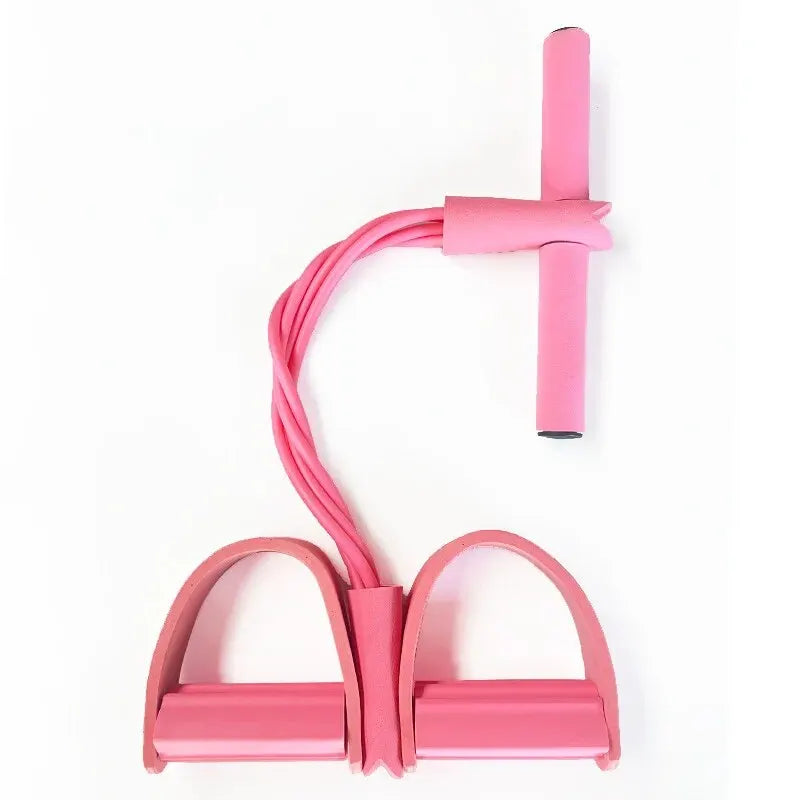 MuscleForge 4-Tube Pedal Resistance Band | Multi-Functional Core & Full-Body Trainer
