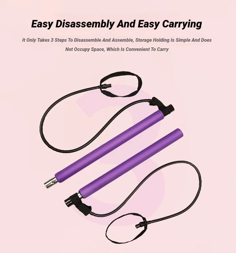 MuscleForge Resistance Band Stick for Full-Body Workouts