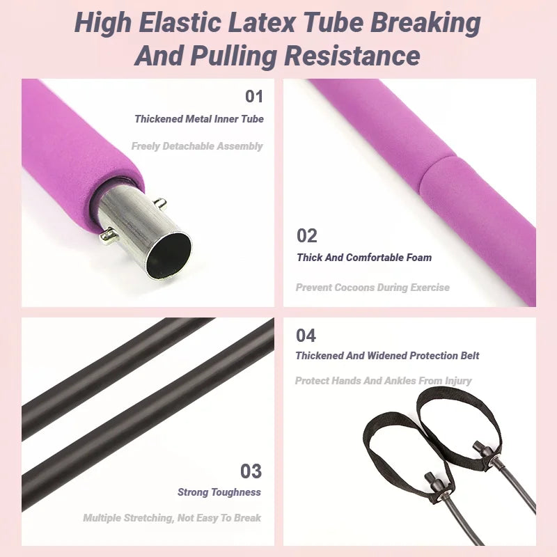 MuscleForge Resistance Band Stick for Full-Body Workouts