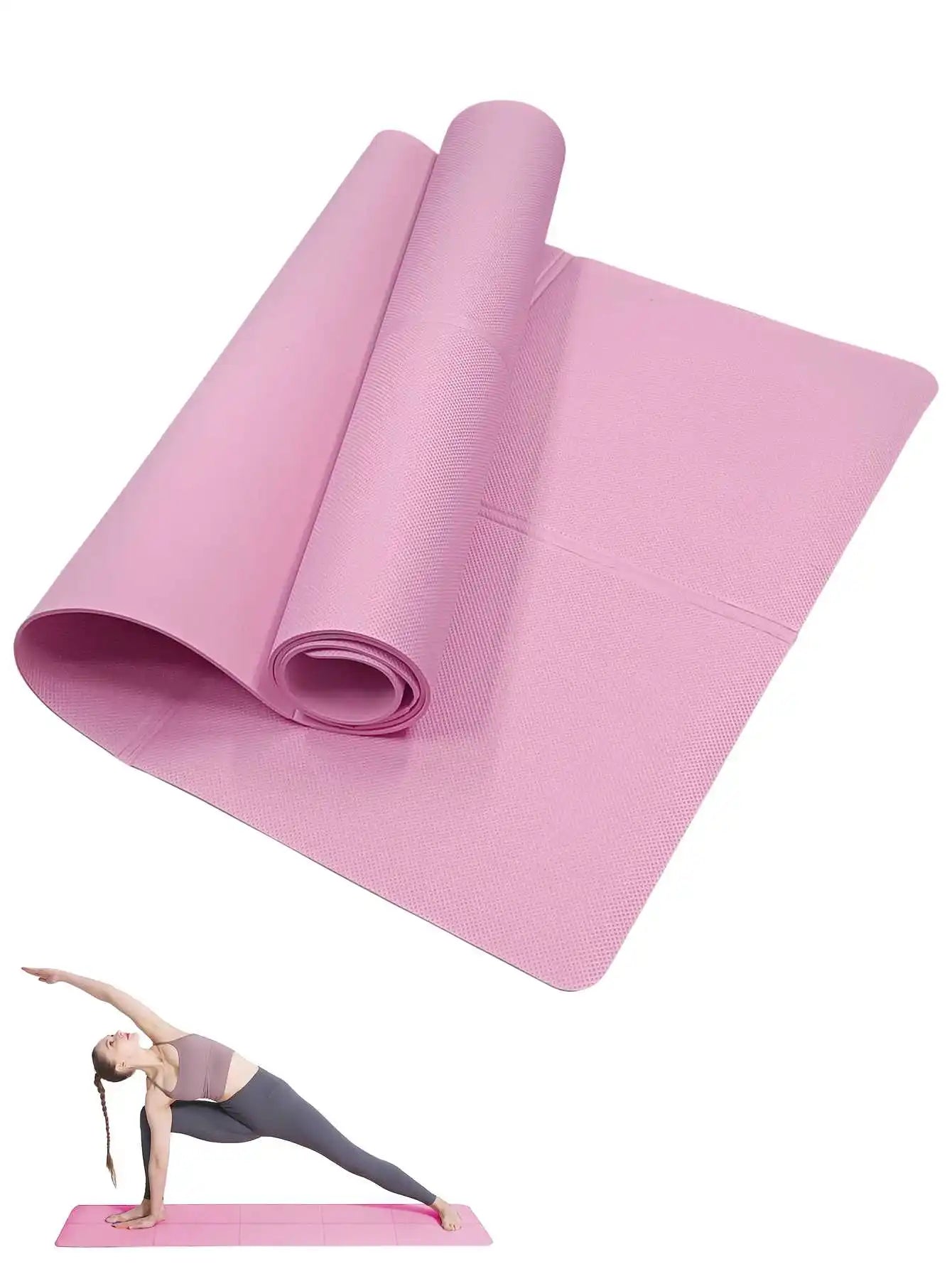 MuscleForge Non-Slip Yoga Mat- Extra Thick Pilates & Fitness Exercise Pad for Home Workouts