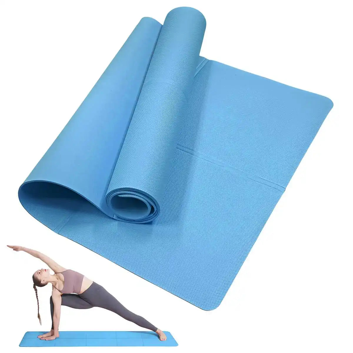 MuscleForge Non-Slip Yoga Mat- Extra Thick Pilates & Fitness Exercise Pad for Home Workouts