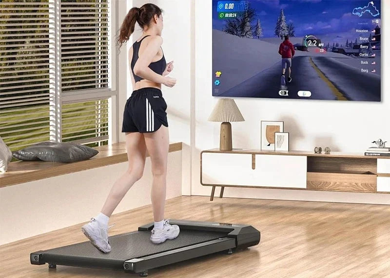 MuscleForge 300 Ibs Capacity 2-in-1 Portable Treadmill with Remote Control