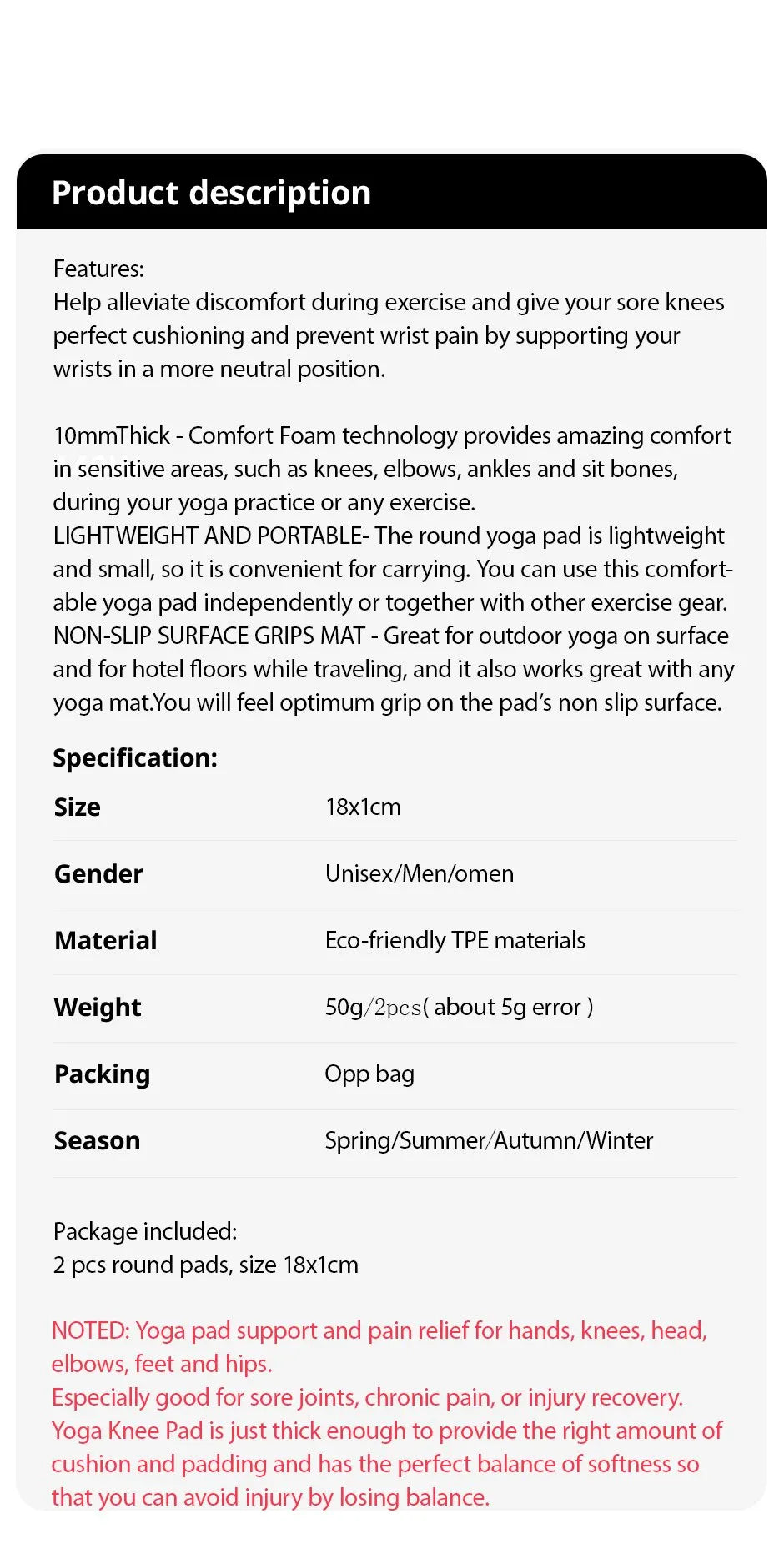 MuscleForge Yoga Knee Pads for Comfort and Support