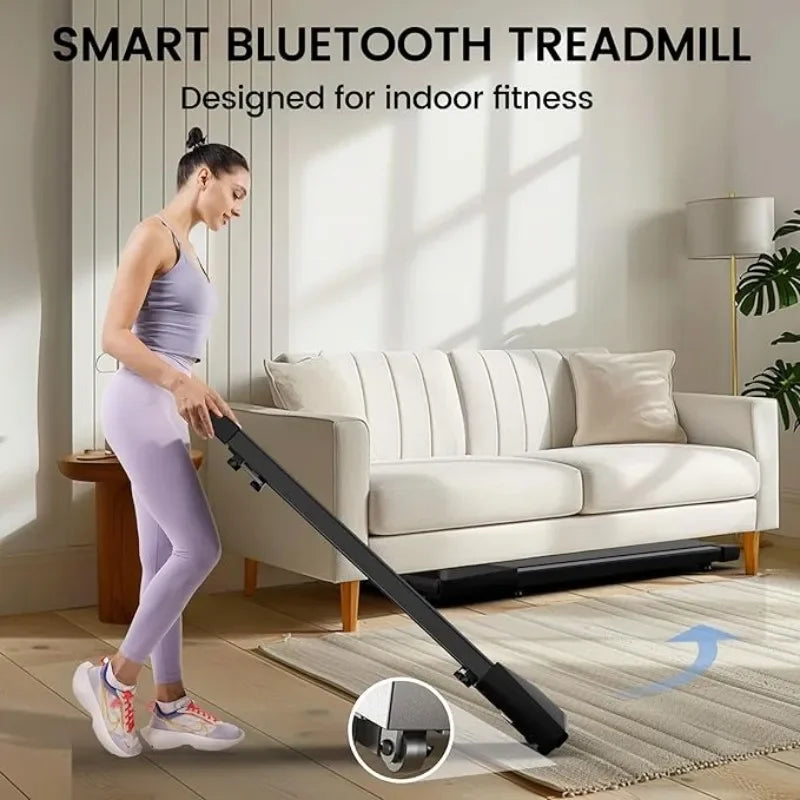 MuscleForge 300 Ibs Capacity 2-in-1 Portable Treadmill with Remote Control