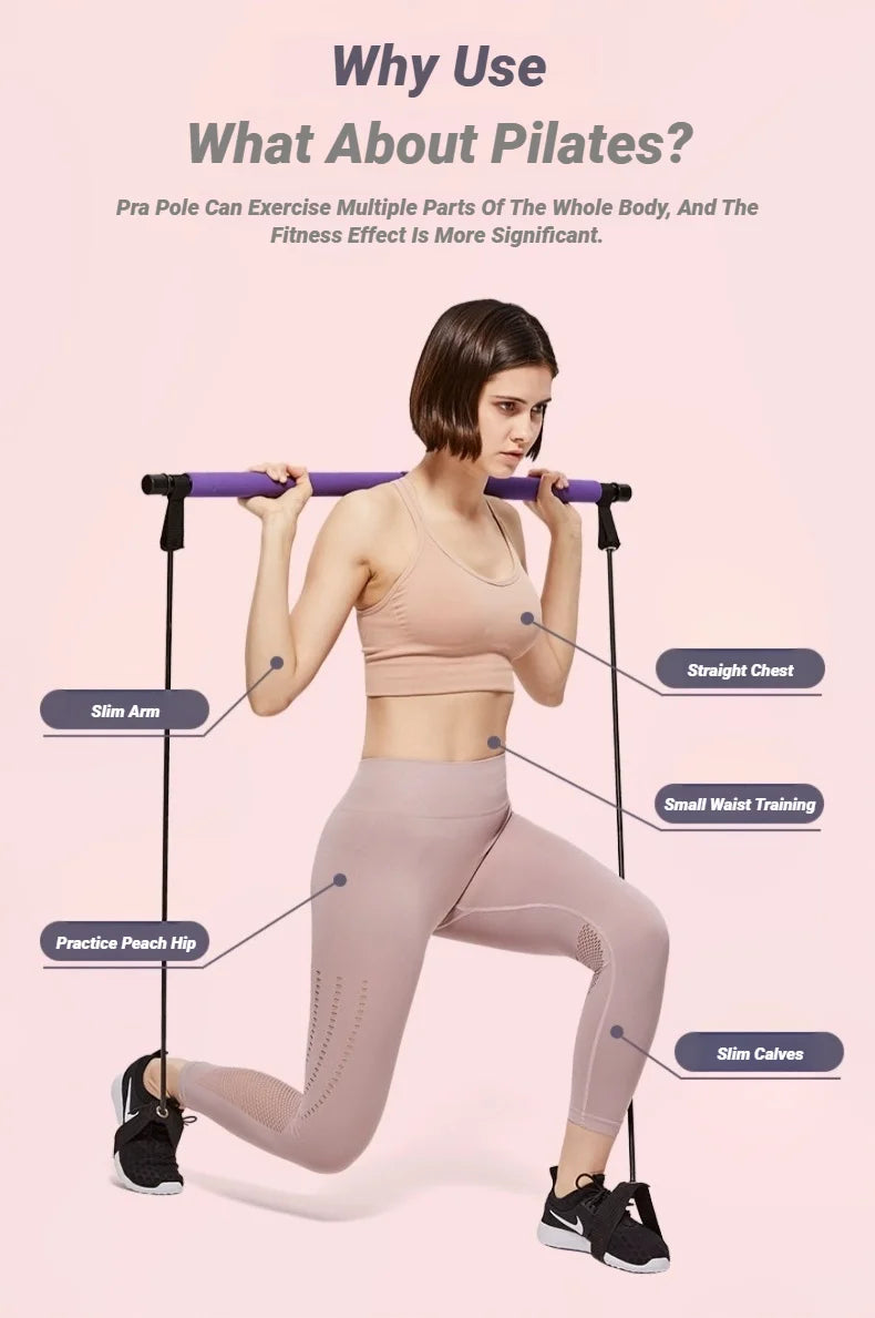 MuscleForge Resistance Band Stick for Full-Body Workouts