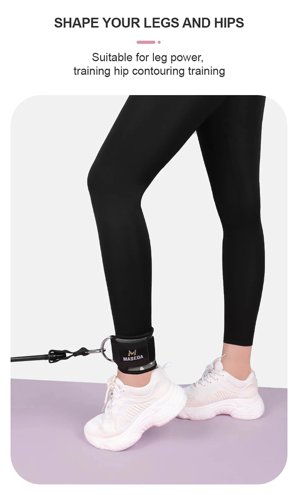 MuscleForge Adjustable Fitness Ankle Straps