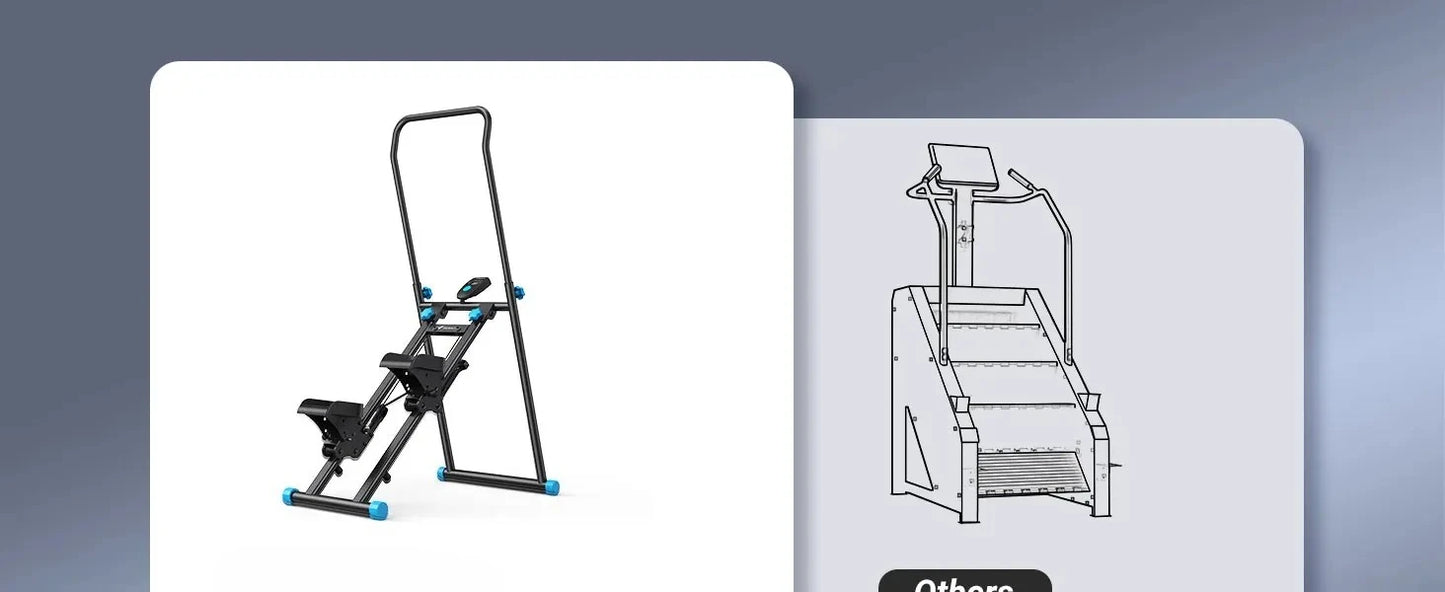 MuscleForge Compact Folding Stair Stepper for Full-Body Workouts