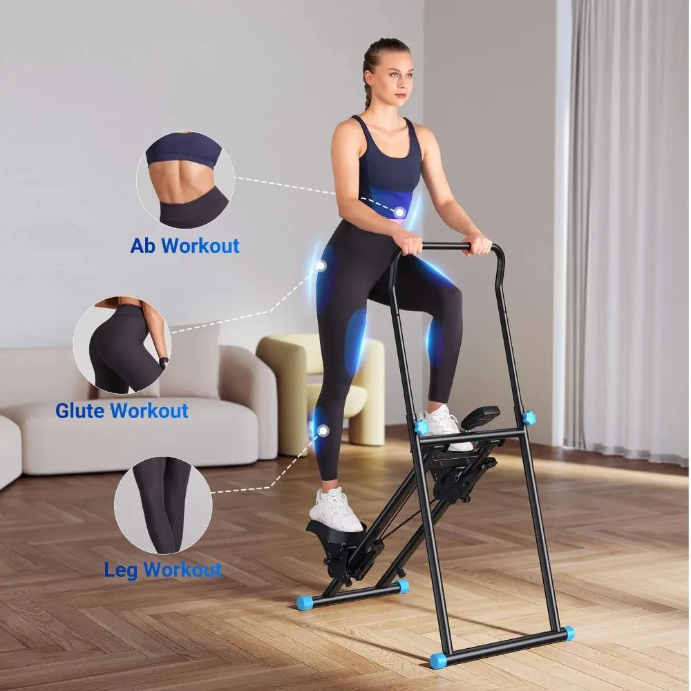 MuscleForge Compact Folding Stair Stepper for Full-Body Workouts