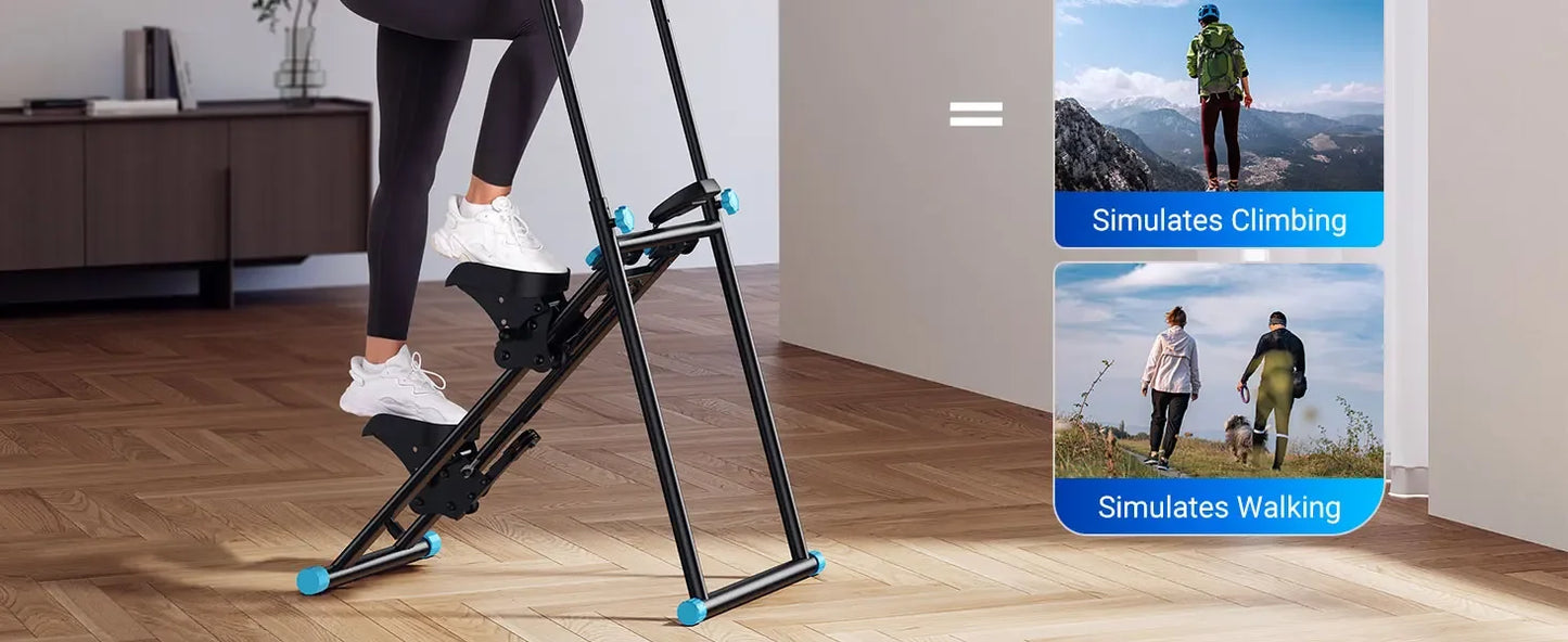 MuscleForge Compact Folding Stair Stepper for Full-Body Workouts