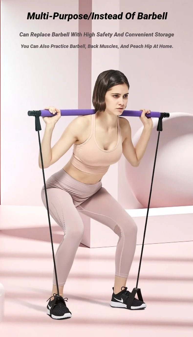 MuscleForge Resistance Band Stick for Full-Body Workouts
