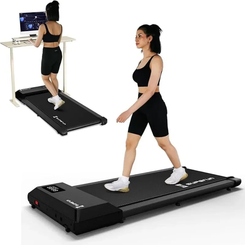 MuscleForge 300 Ibs Capacity 2-in-1 Portable Treadmill with Remote Control