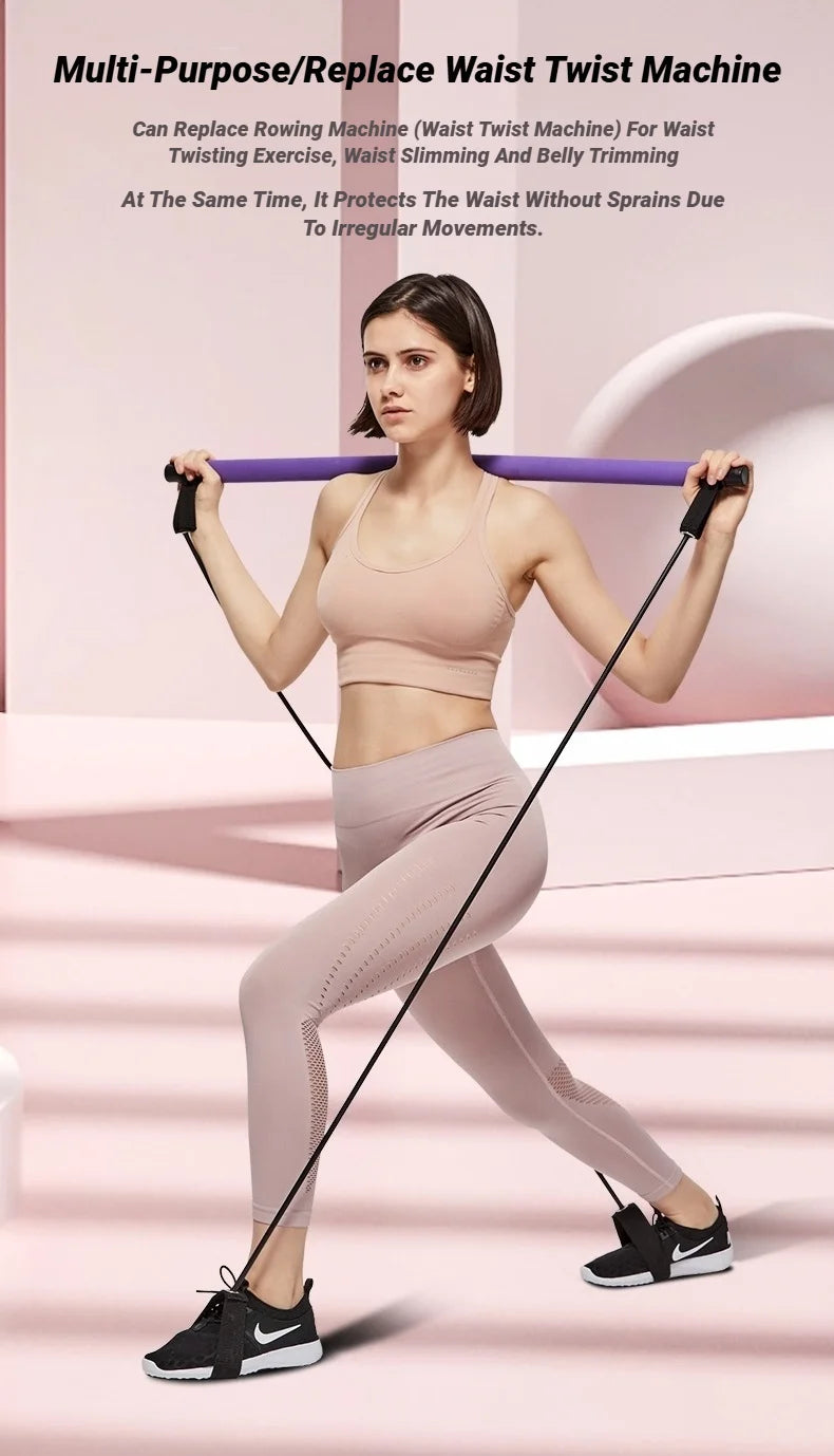 MuscleForge Resistance Band Stick for Full-Body Workouts