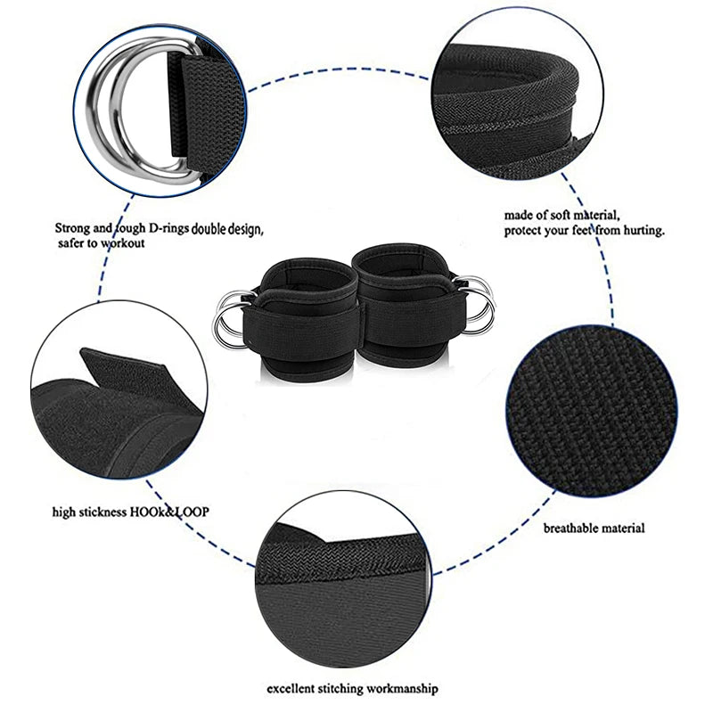 MuscleForge 2Pcs Ankle Straps for Cable Machine