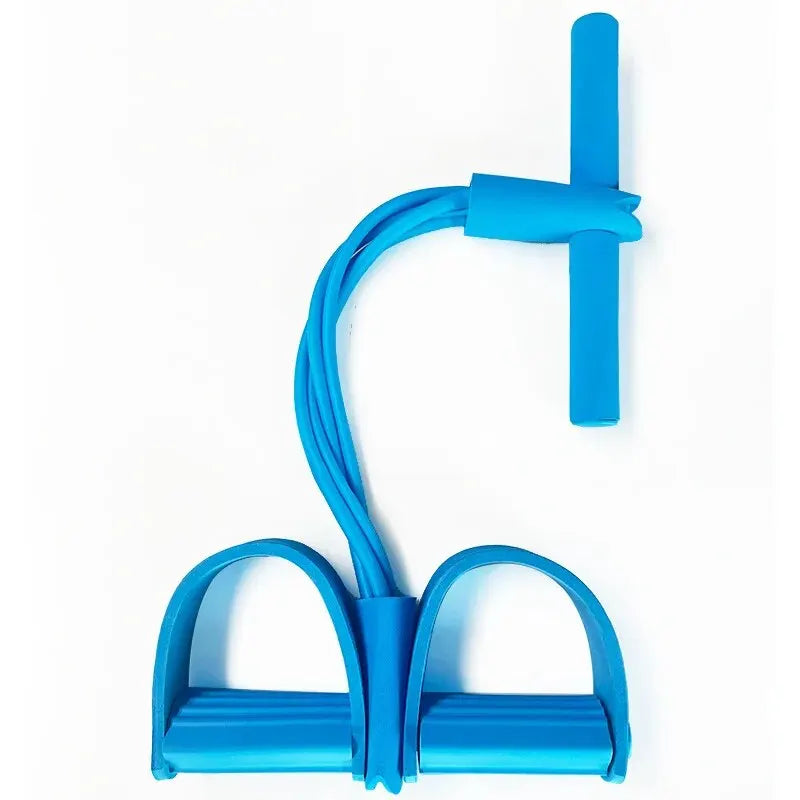 MuscleForge 4-Tube Pedal Resistance Band | Multi-Functional Core & Full-Body Trainer