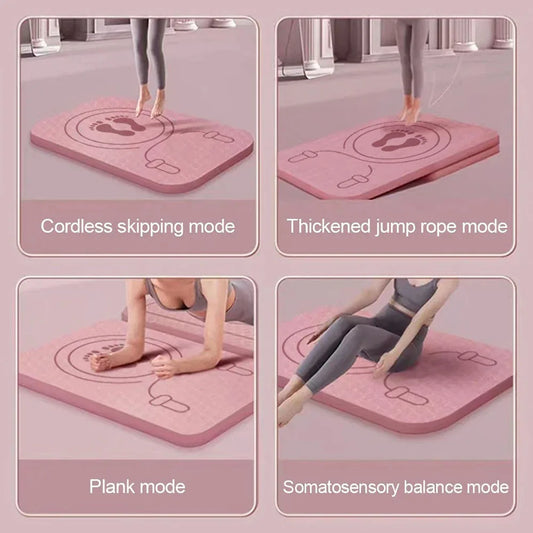 MuscleForge Shockproof Jump Rope Mat – Anti-Slip, Soundproof, and Waterproof Fitness Pad for Home Workouts