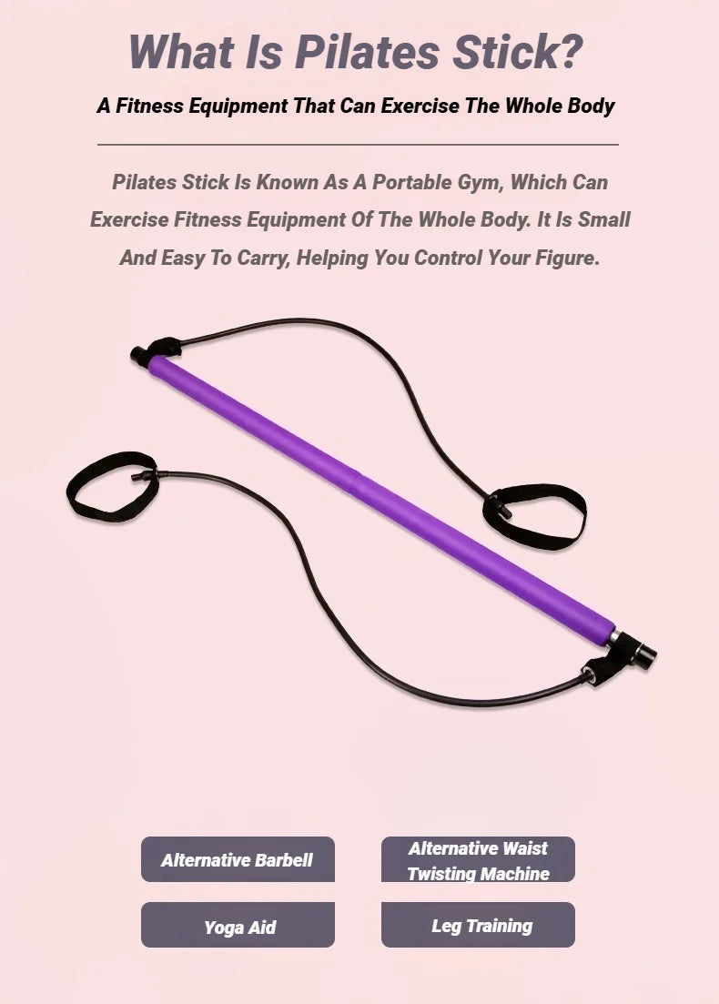 MuscleForge Resistance Band Stick for Full-Body Workouts