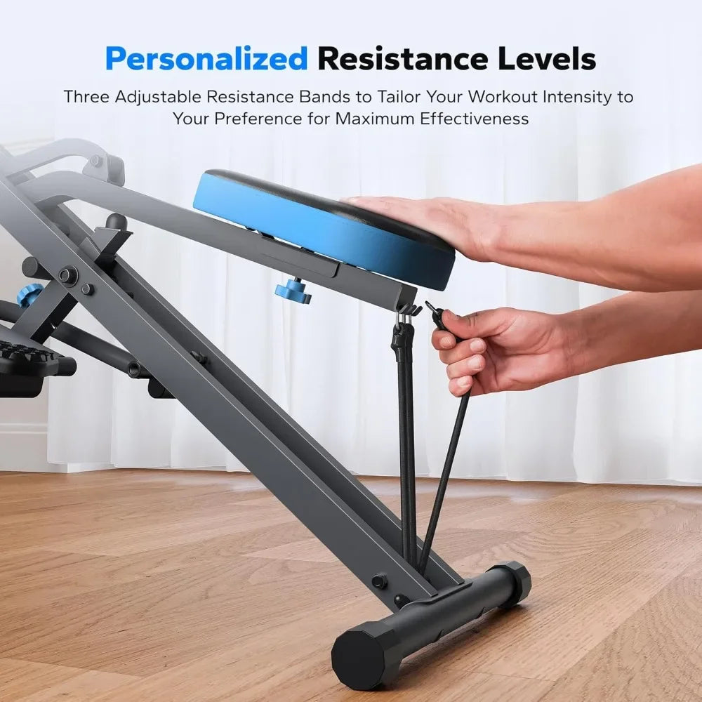 MuscleForge Squat & Row Trainer-Foldable Home Workout Machine