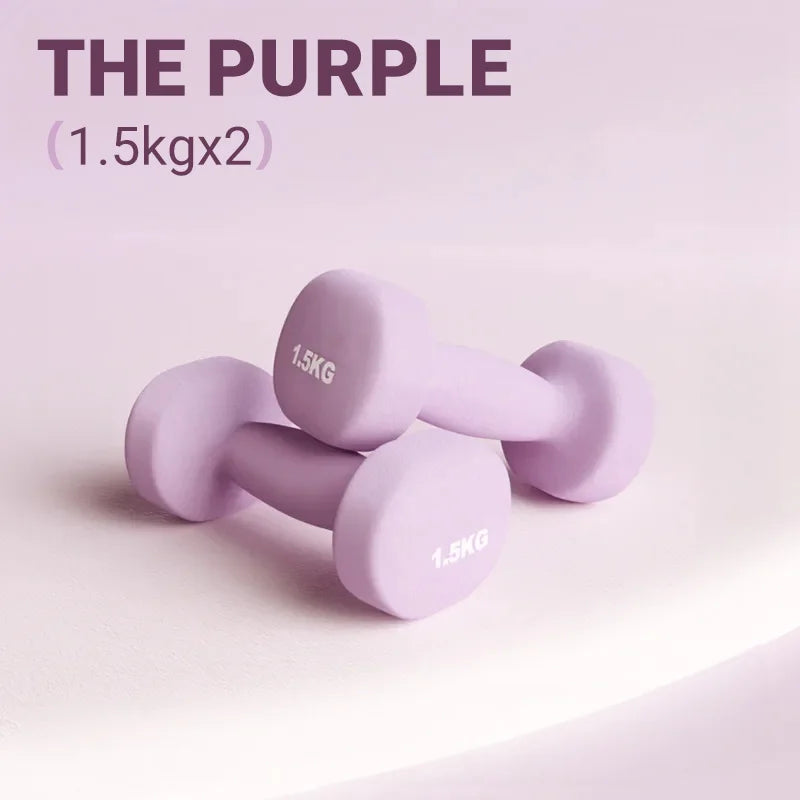 Women Dumbbells Fitness Household Equipment Colour Fitness Strength Exercise at Home Gym Equipment