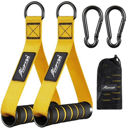 Gym Exercise Handles, Replacement Handle Attachments, Resistance Band and Strength Trainer for Pilates, Yoga, Strength Trainer, Pull down Home Gym