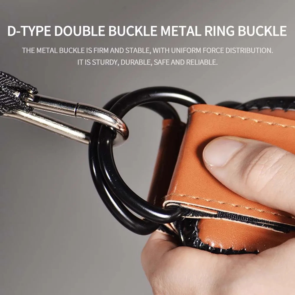 MuscleForge Leather Ankle Straps for Cable Machines