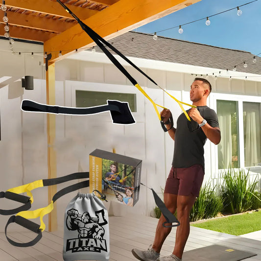 MuscleForge Suspended Training Belt with Bungee Storage Bag