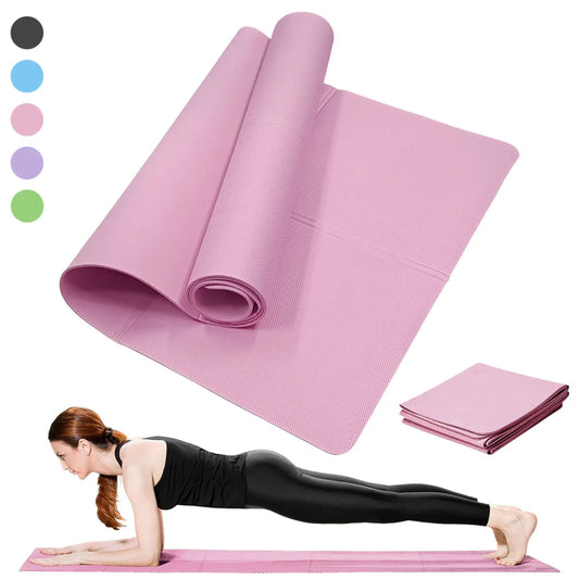 MuscleForge Non-Slip Yoga Mat- Extra Thick Pilates & Fitness Exercise Pad for Home Workouts