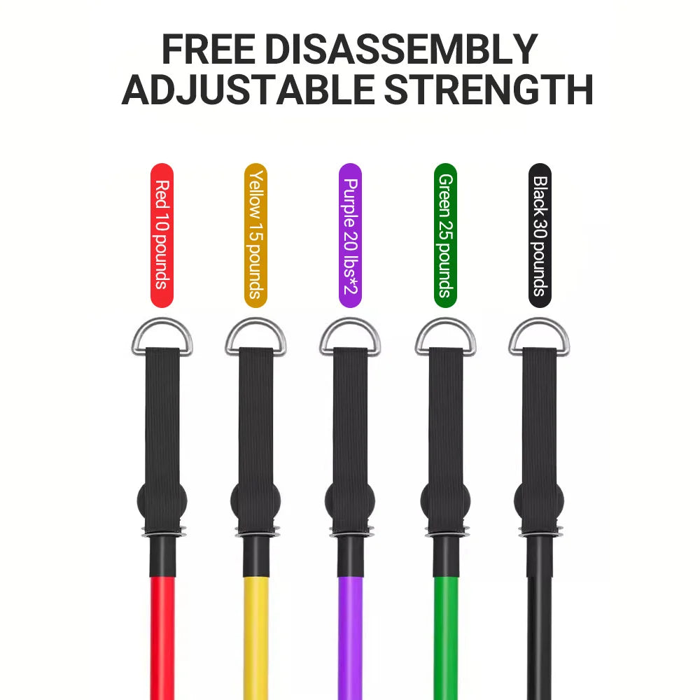 MuscleForge Complete Resistance Band Set with Attachments