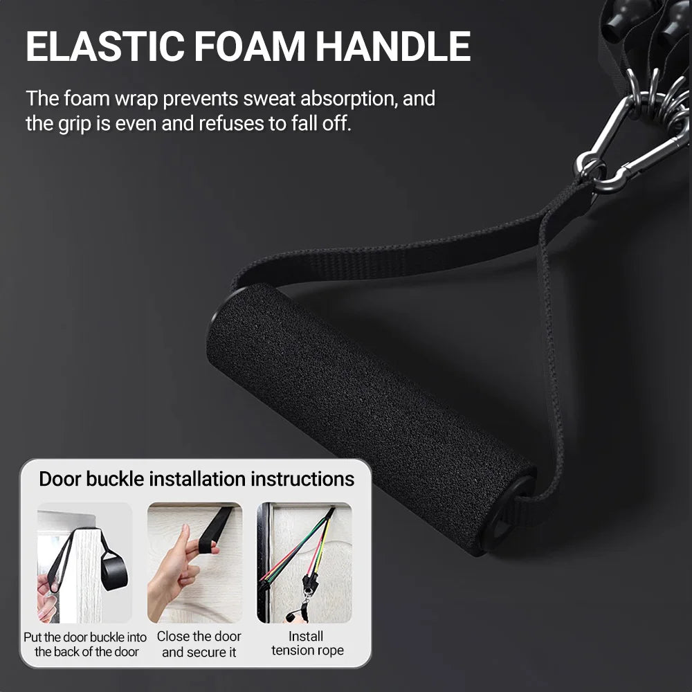 MuscleForge Complete Resistance Band Set with Attachments