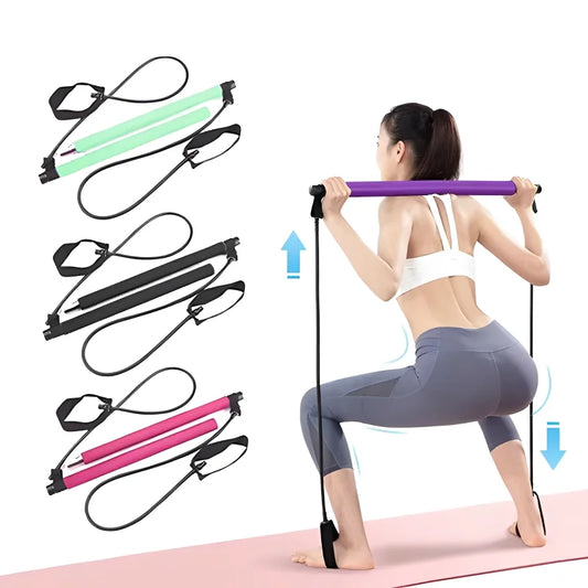 MuscleForge Resistance Band Stick for Full-Body Workouts