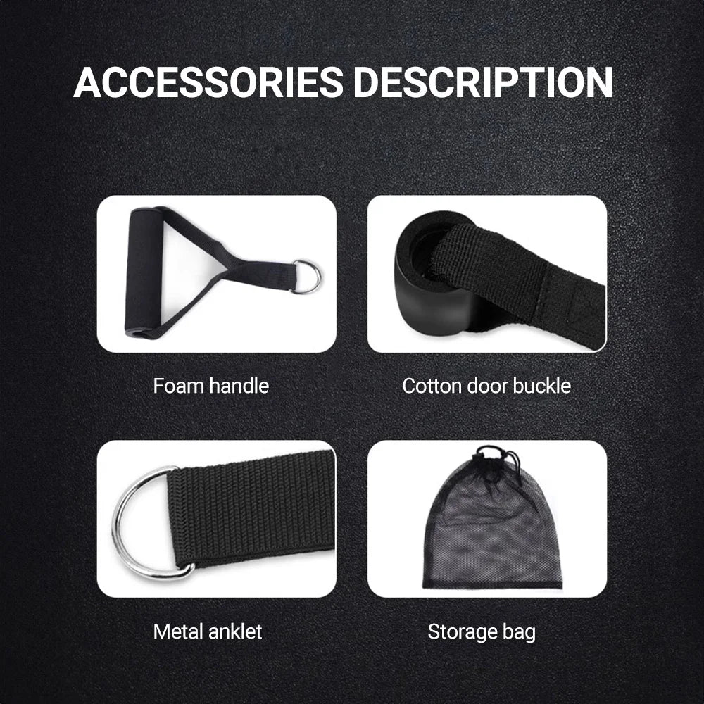 MuscleForge Complete Resistance Band Set with Attachments