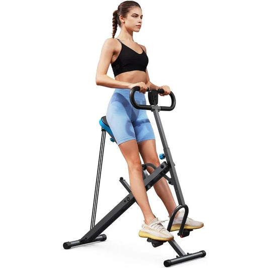 MuscleForge Squat & Row Trainer-Foldable Home Workout Machine