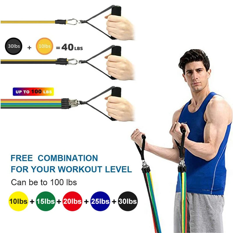 MuscleForge Resistance Bands Kit for Versatile Workouts