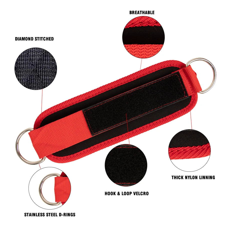 MuscleForge Ankle Straps for Cable Machine Workouts