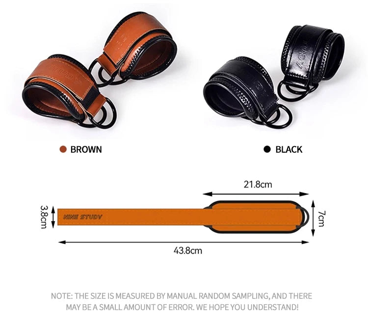 MuscleForge Leather Ankle Straps for Cable Machines