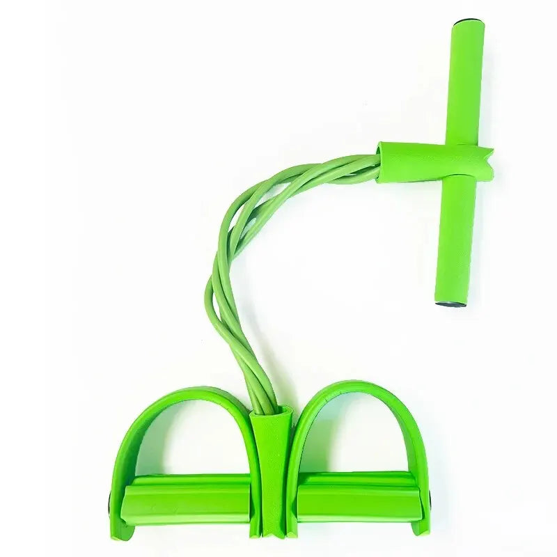 MuscleForge 4-Tube Pedal Resistance Band | Multi-Functional Core & Full-Body Trainer