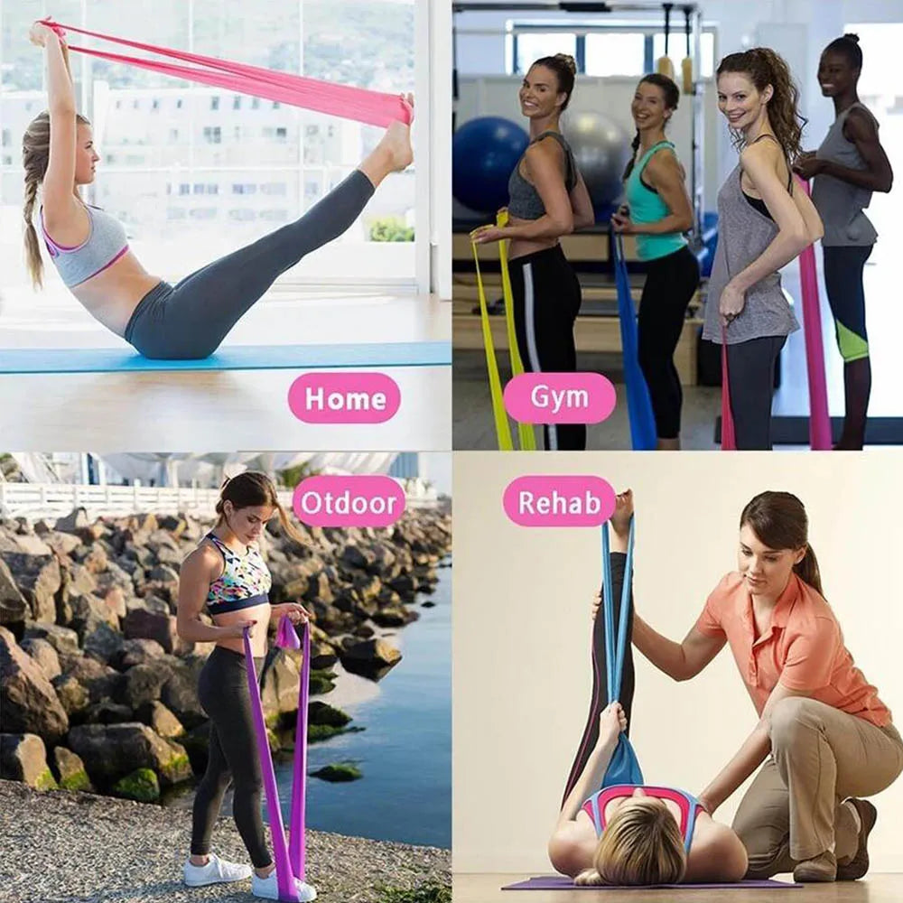 MuscleForge Resistance Bands – Stretch Elastic Bands for Home & Outdoor Fitness, Pilates, Yoga & Strength Training
