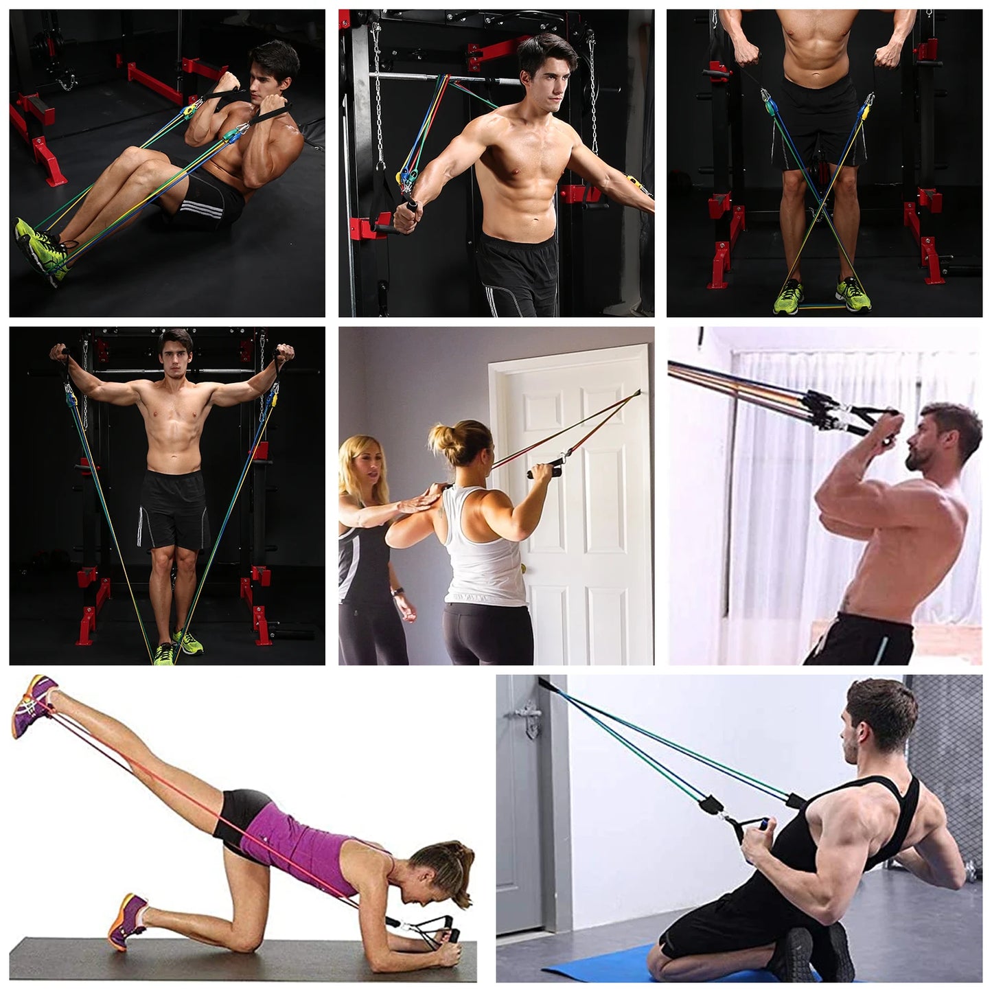 MuscleForge Complete Resistance Band Set with Attachments