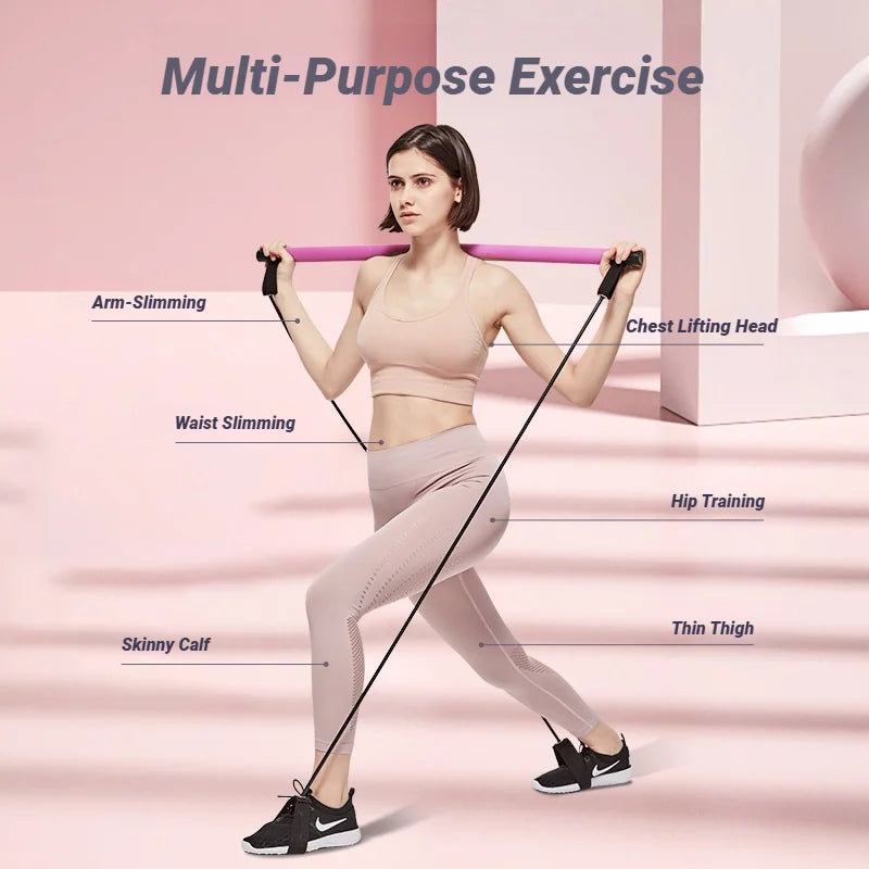 MuscleForge Resistance Band Stick for Full-Body Workouts
