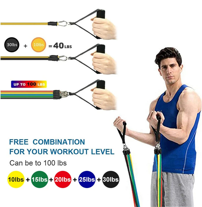 MuscleForge Resistance Bands Kit for Versatile Workouts