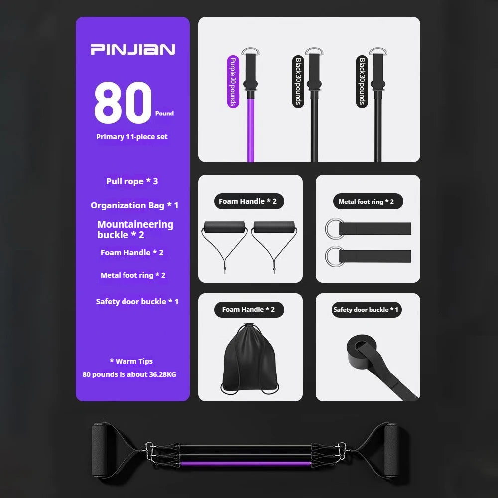 MuscleForge Complete Resistance Band Set with Attachments