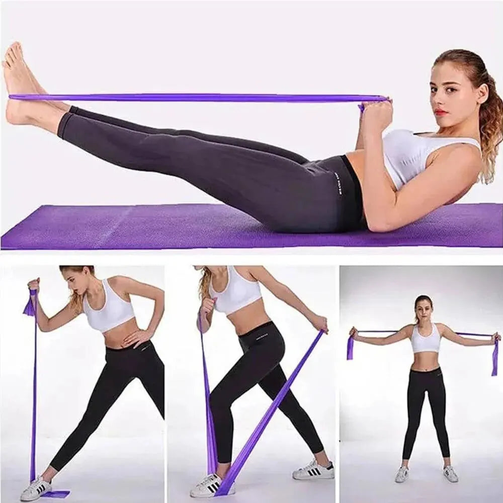 MuscleForge Resistance Bands – Stretch Elastic Bands for Home & Outdoor Fitness, Pilates, Yoga & Strength Training