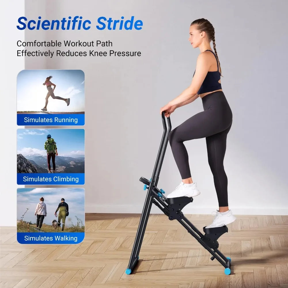 MuscleForge Compact Folding Stair Stepper for Full-Body Workouts