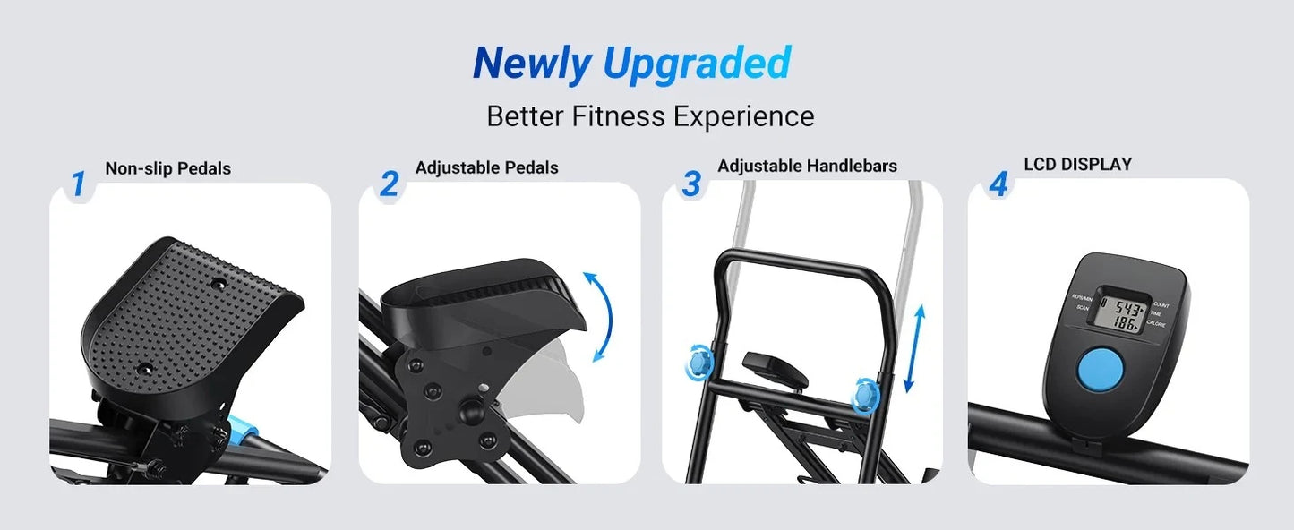 MuscleForge Compact Folding Stair Stepper for Full-Body Workouts