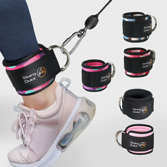 MuscleForge Adjustable Ankle Straps for Cable Machines