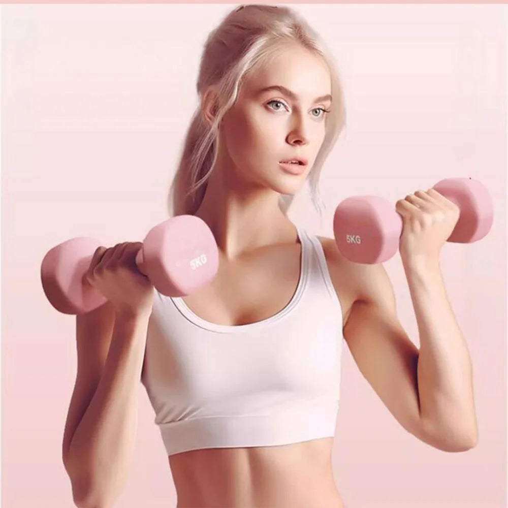 Women Dumbbells Fitness Household Equipment Colour Fitness Strength Exercise at Home Gym Equipment