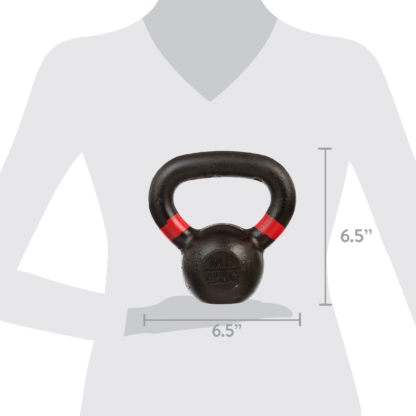 Cast Iron Kettlebell, Single, 10 Lbs
